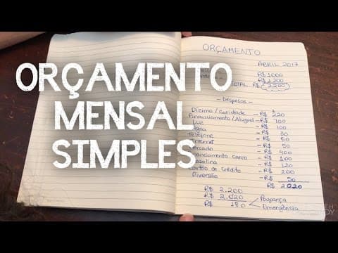 Como fazer um ORÇAMENTO MENSAL SIMPLES | VEDA #4 | Joice Milacci
