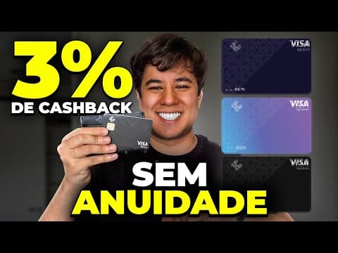 MELHOR CARTÃO DE CRÉDITO! 3% de CASHBACK e FÁCIL APROVAÇÃO!