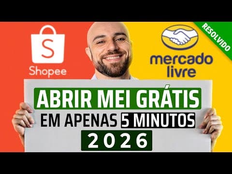 ✅ Como Abrir CNPJ MEI para ENTREGADOR da SHOPEE e MERCADO LIVRE 2026 💰Rápido e Fácil (100% Grátis)
