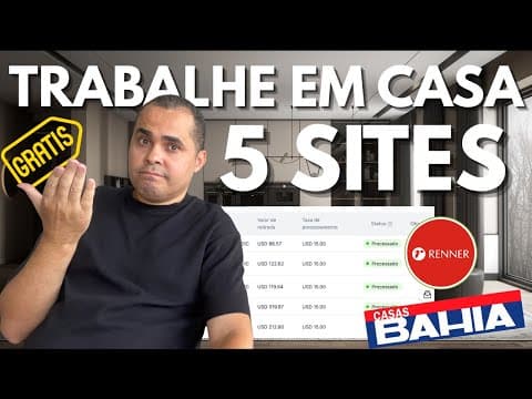 (ganhei+R$ 4.694,72) Sites para trabalhar em casa nas horas vagas sem aparecer nem investir dinheiro