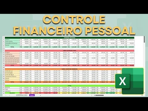 Planilha de Controle Financeiro Pessoal | Baixar Grátis | Planilha de Gastos Mensais Excel